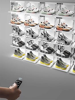 ホッグス❷ Amazon.com: AONYAYBM Smart LED Shoe Boxes Sneaker Display